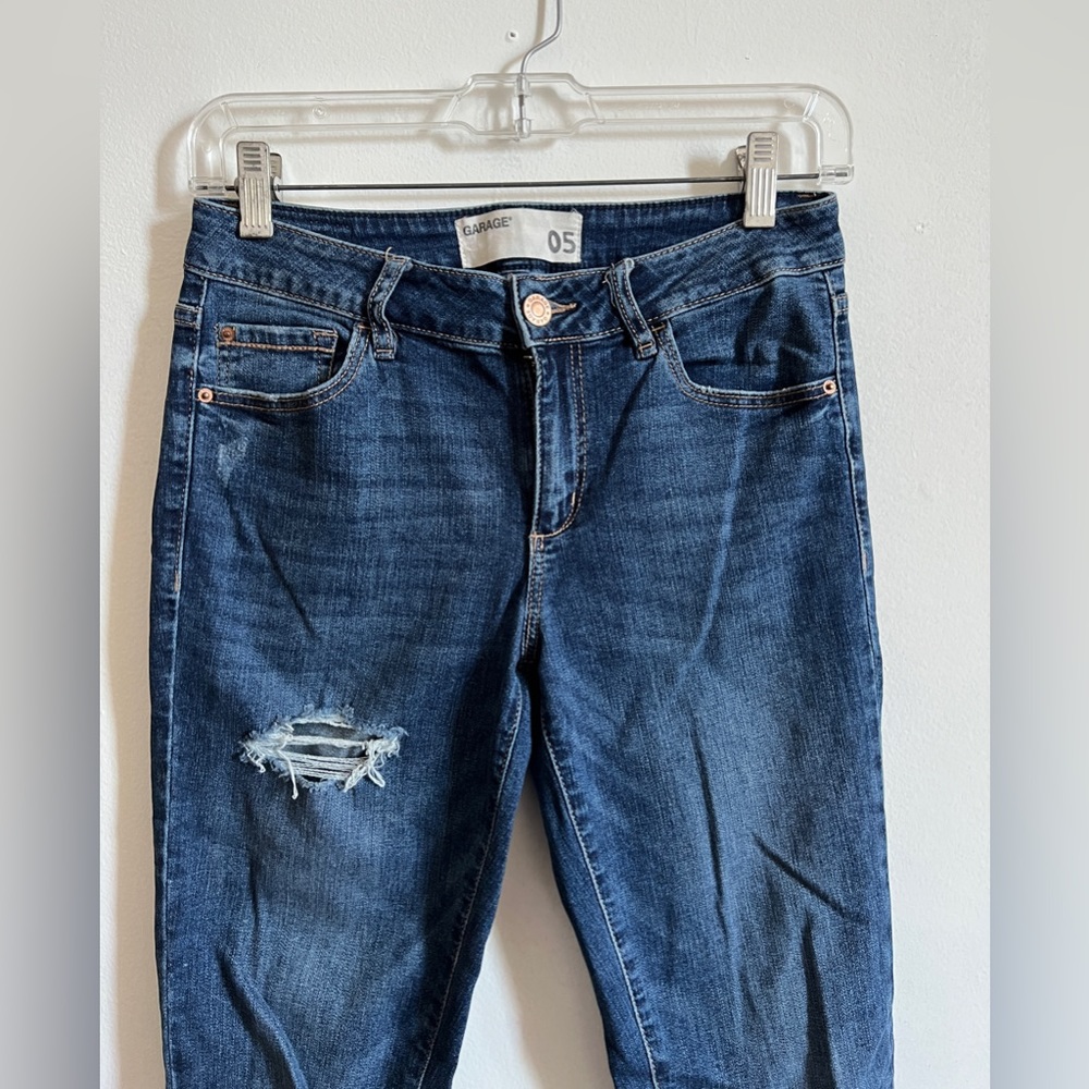 Garage Mid Rise Distressed Jeans - Picture 3 of 5
